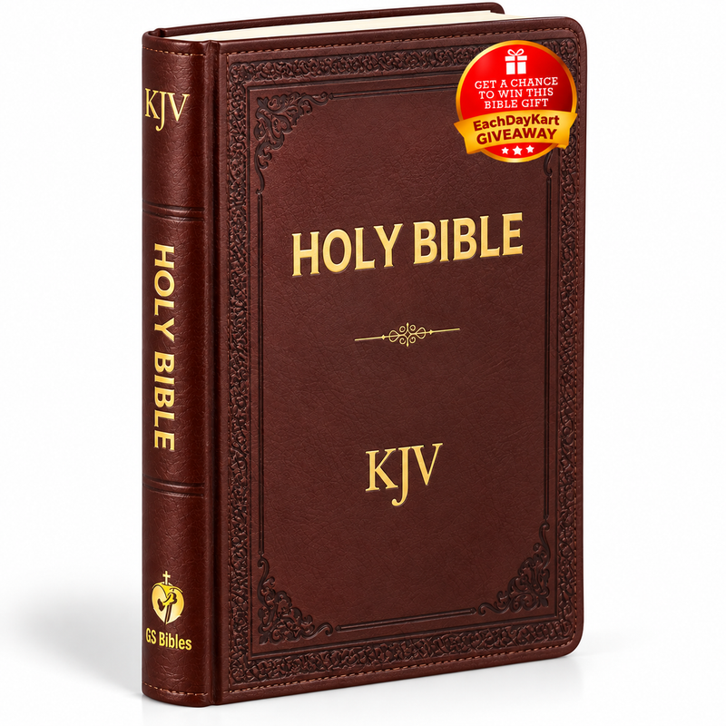 KJV Holy Bible Medium Polyurethane Indexed Brown English Bible