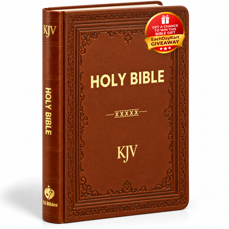 KJV Holy Bible Medium Polyurethane Indexed Ginger English Bible