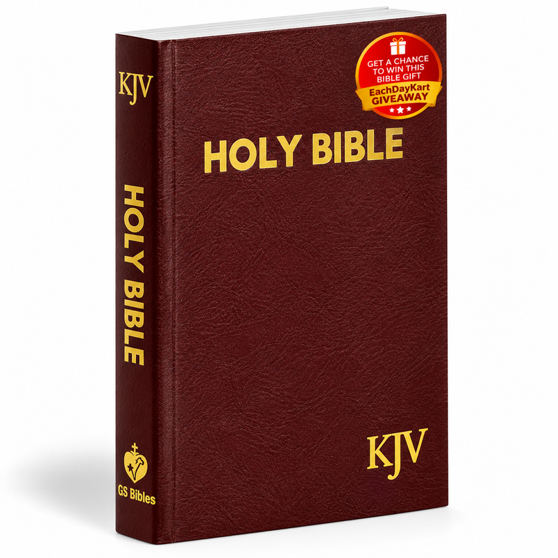 KJV Holy Bible Compact Burgundy Paperback English Bible