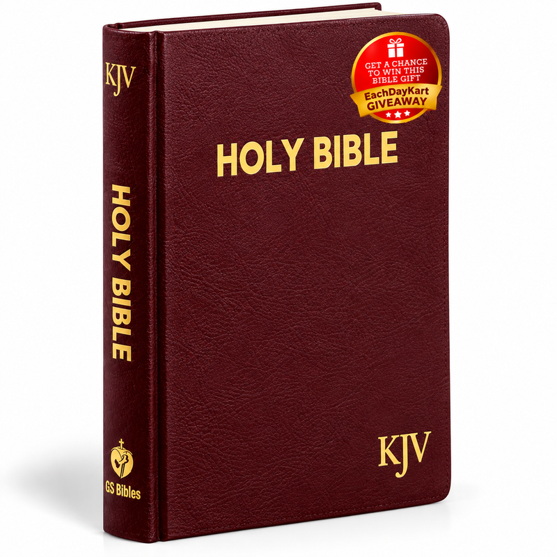 KJV Holy Bible Medium Burgundy Bonded Leather English Bible