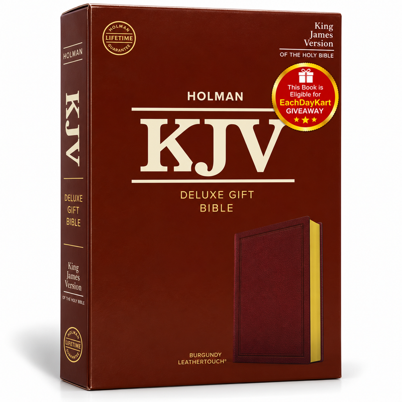 KJV Deluxe Gift Bible Burgundy LeatherTouch Red Letter