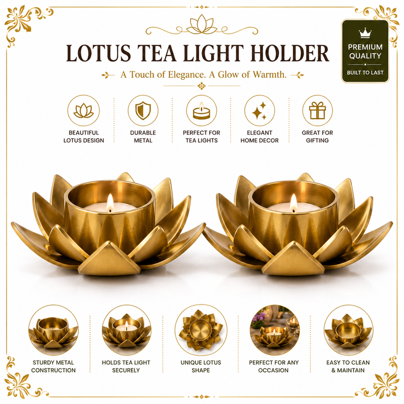 LUNARA Tealight Holder – Gold