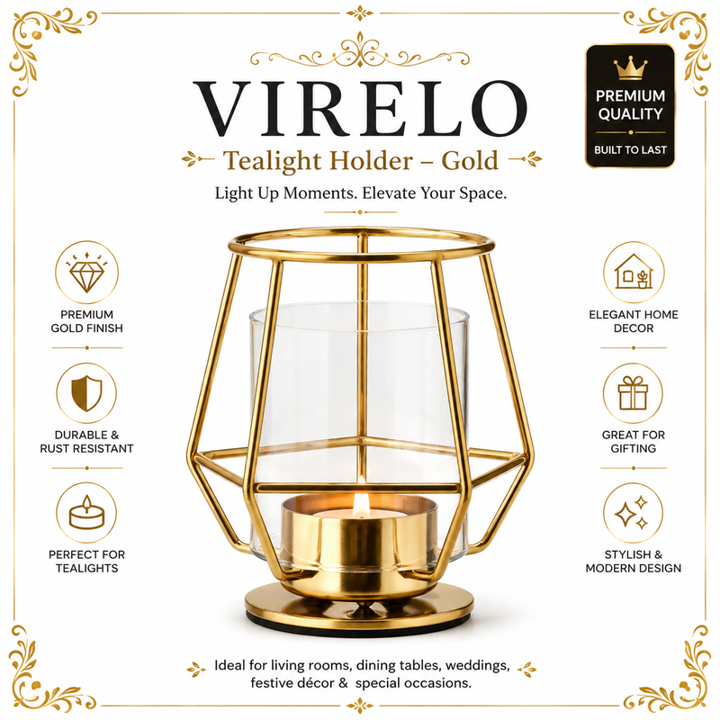 VIRELO Tealight Holder – Gold