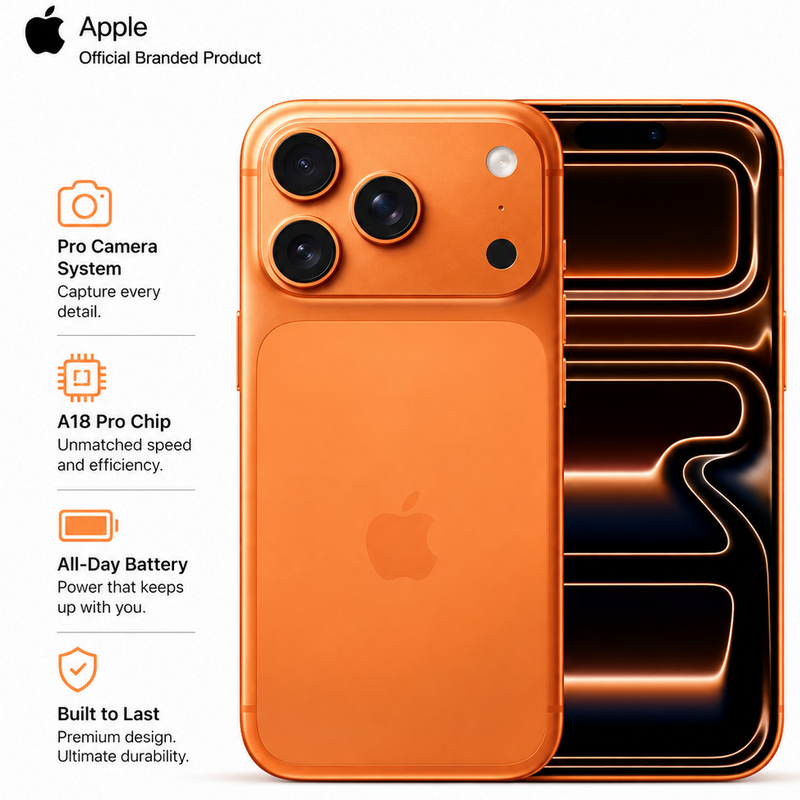 Apple iPhone 17 Pro Max 256GB – Cosmic Orange | Unlocked | Premium Smartphone (Copy)