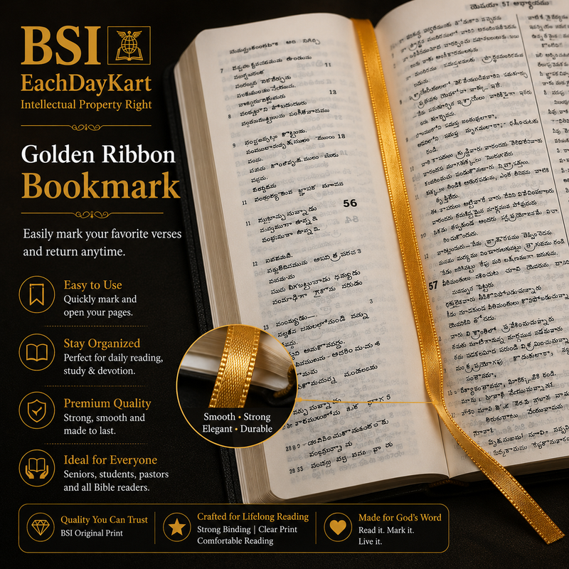 Telugu bible korean print black zip index leather bound big font by Bible Society of India