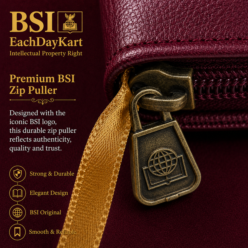 Telugu bible korean print burgundy zip index big font by Bible Society of India
