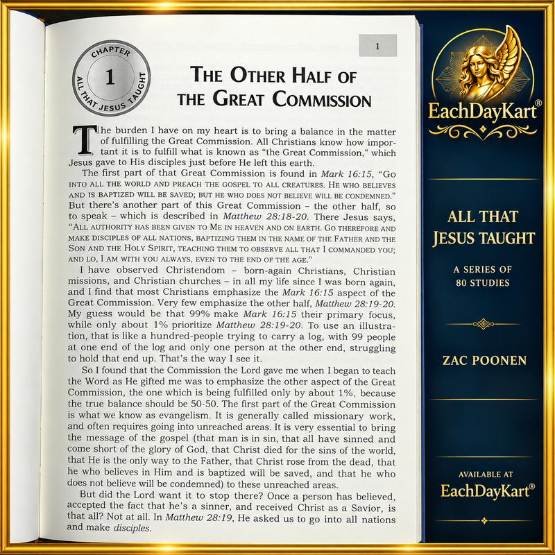All That Jesus Taught by Zac Poonen | The Pathway of True Discipleship | 80 Studies from the Gospel of Matthew