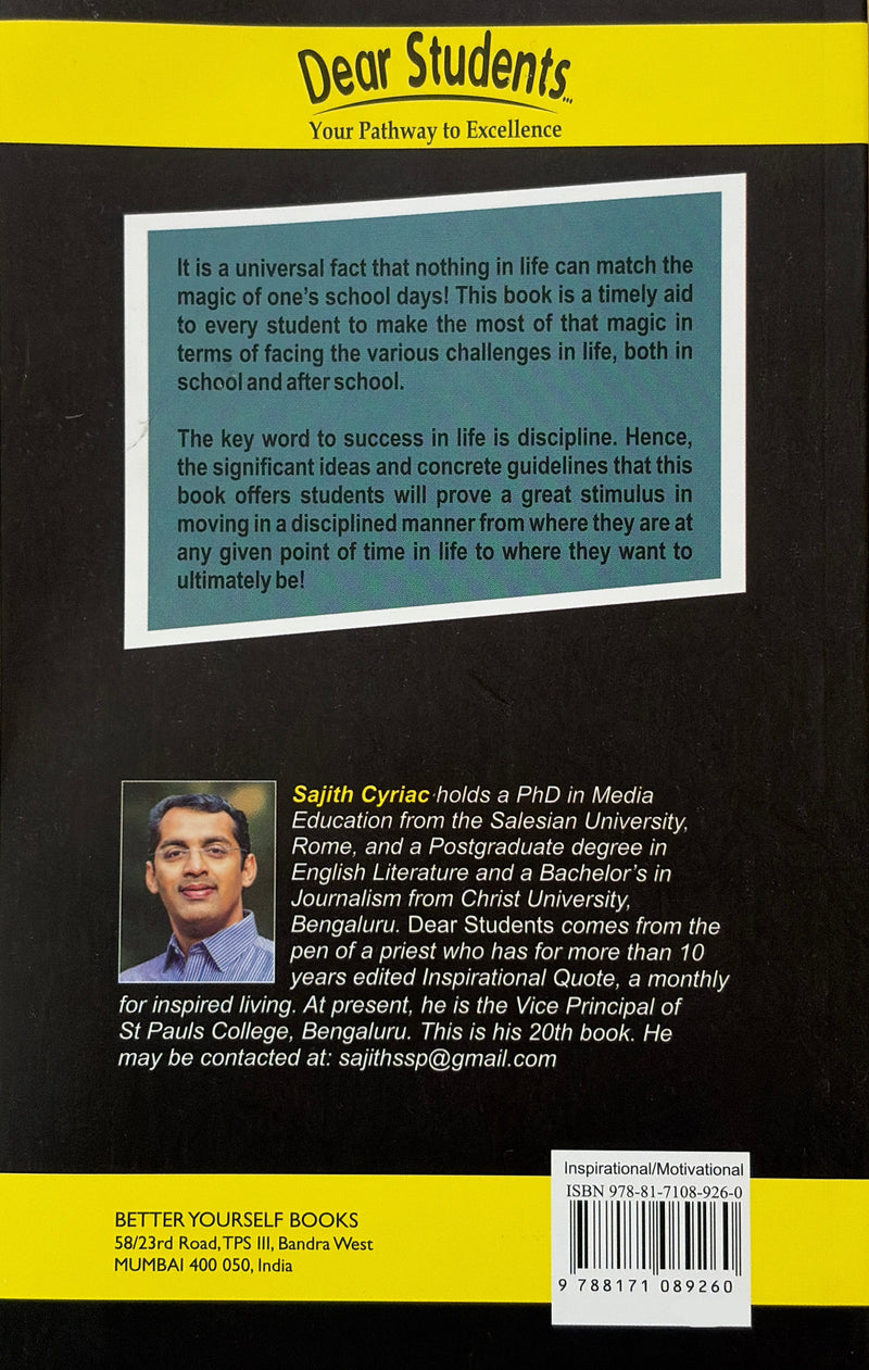 Dear Students Your Pathway To Excellence Catholic Books By Dr Sajith Cyriac EachDayKart