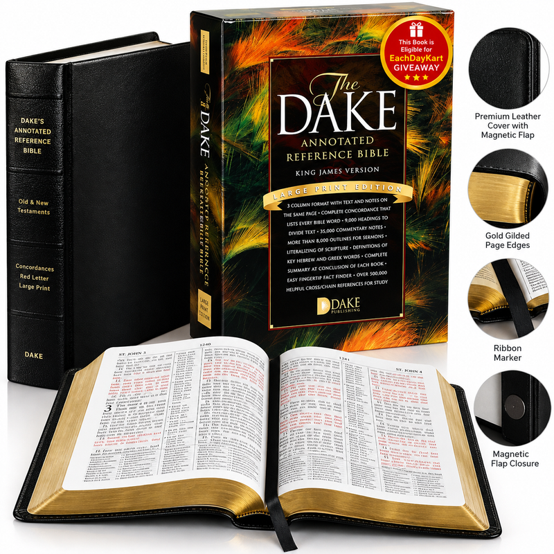 KJV Dake Annotated Reference Bible Large Note Edition Burgundy Bonded Leather