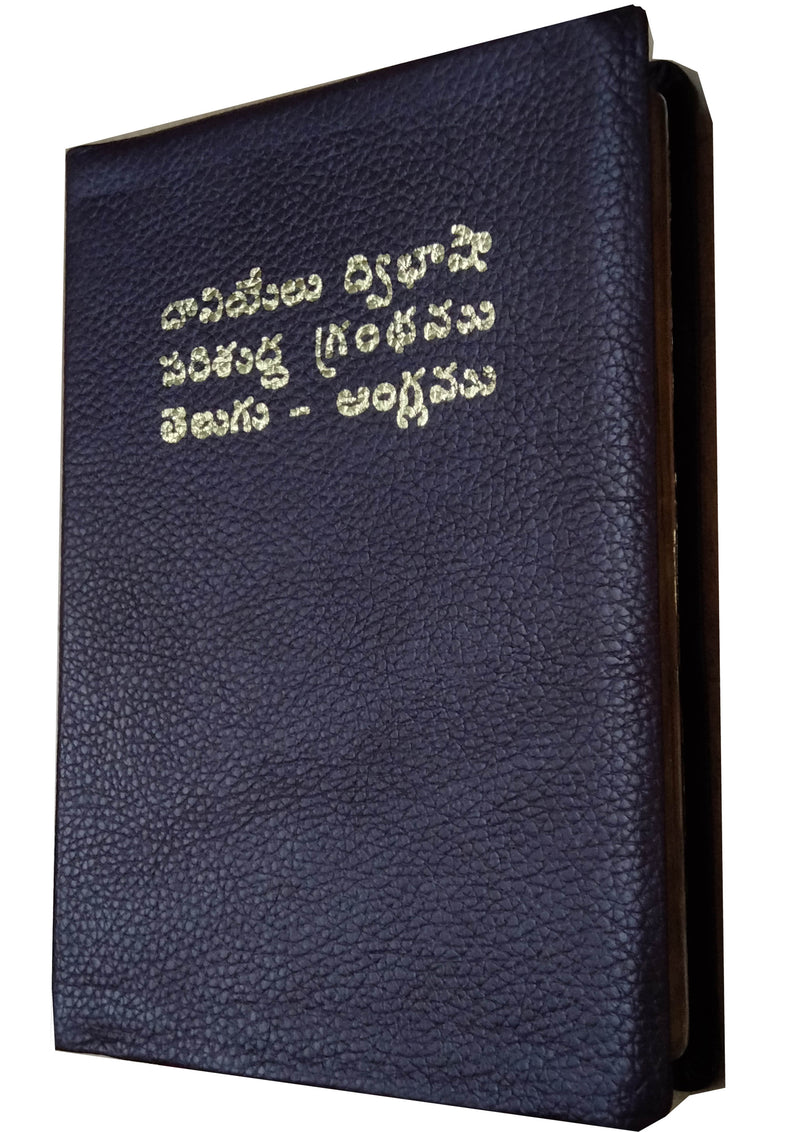 Daniel bilingual study bible in telugu and english king james version leather bound