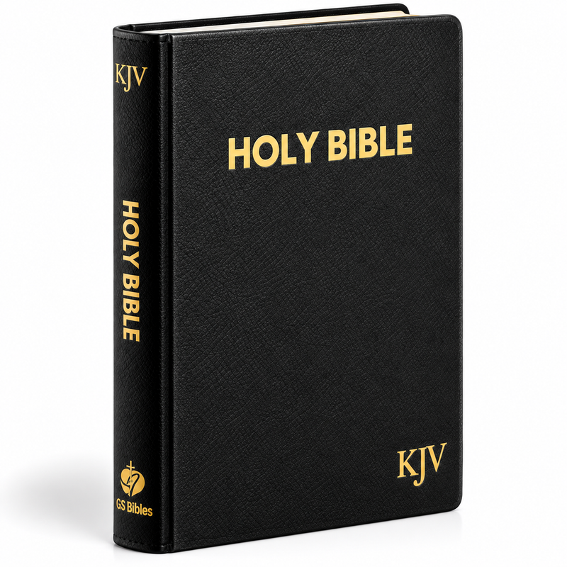 KJV Medium Pearl Vinyl Indexed Black English Bible