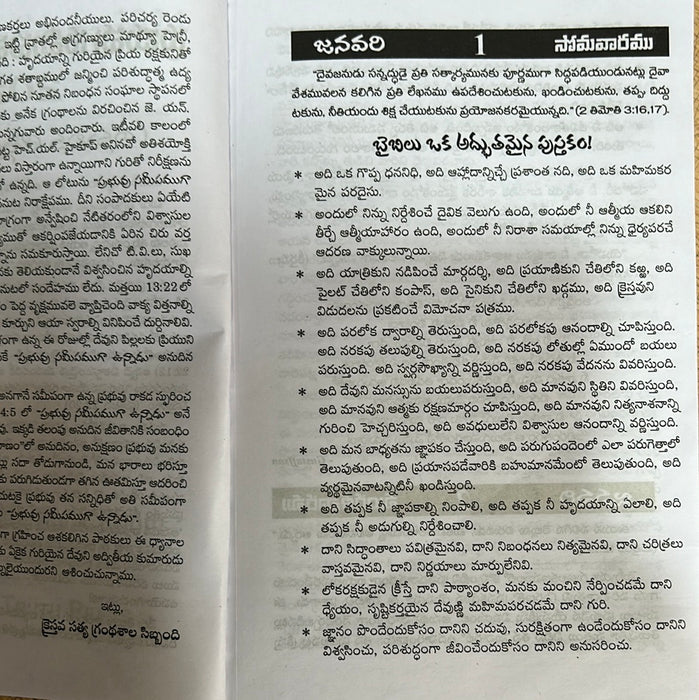 Daily Devotion or Daily Bread in Telugu for 2024 | Telugu Christian books