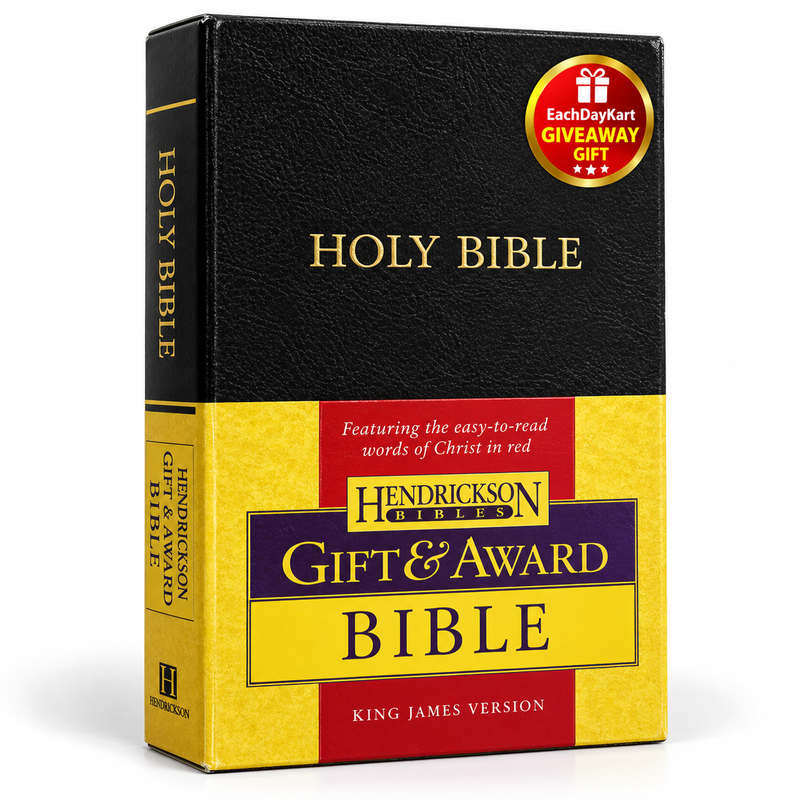 KJV Gift and Award Bible Black Imitation Leather Red Letter English Holy Bible