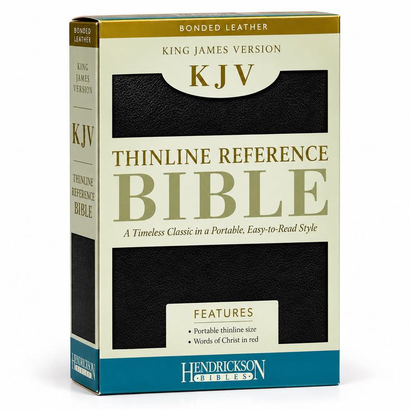 KJV Thinline Reference Bible Burgundy Bonded Leather Red Letter English Bible