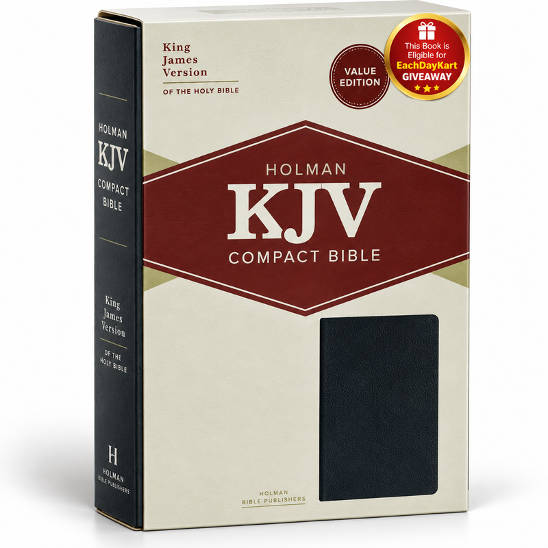 KJV Compact Bible Value Edition Navy LeatherTouch Red Letter English Bible