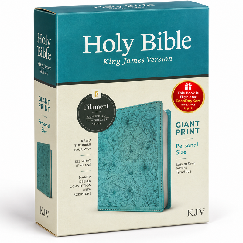 KJV Personal Size Giant Print Bible Filament Enabled Imitation Leather English Bible