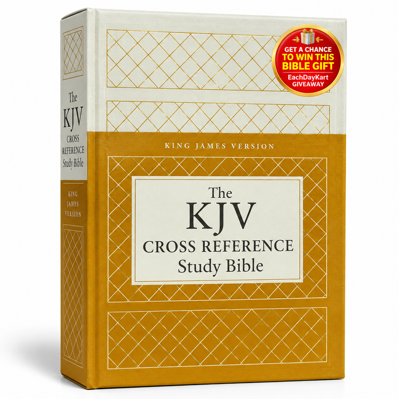 KJV Cross Reference Study Bible White Diamond Hardcover English Bible with 6500 Study Notes