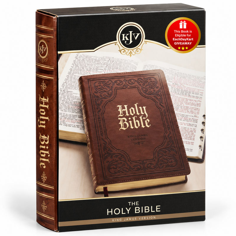 KJV Large Print Thinline Bible Imitation Leather Thumb Index English Bible