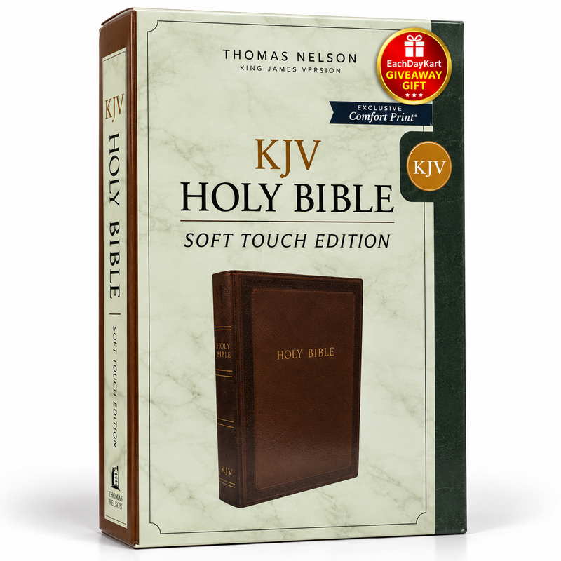 KJV Holy Bible Soft Touch Comfort Print English Bible Thomas Nelson