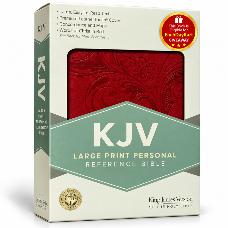 KJV Reference Bible Personal Size Large Print Pink LeatherSoft