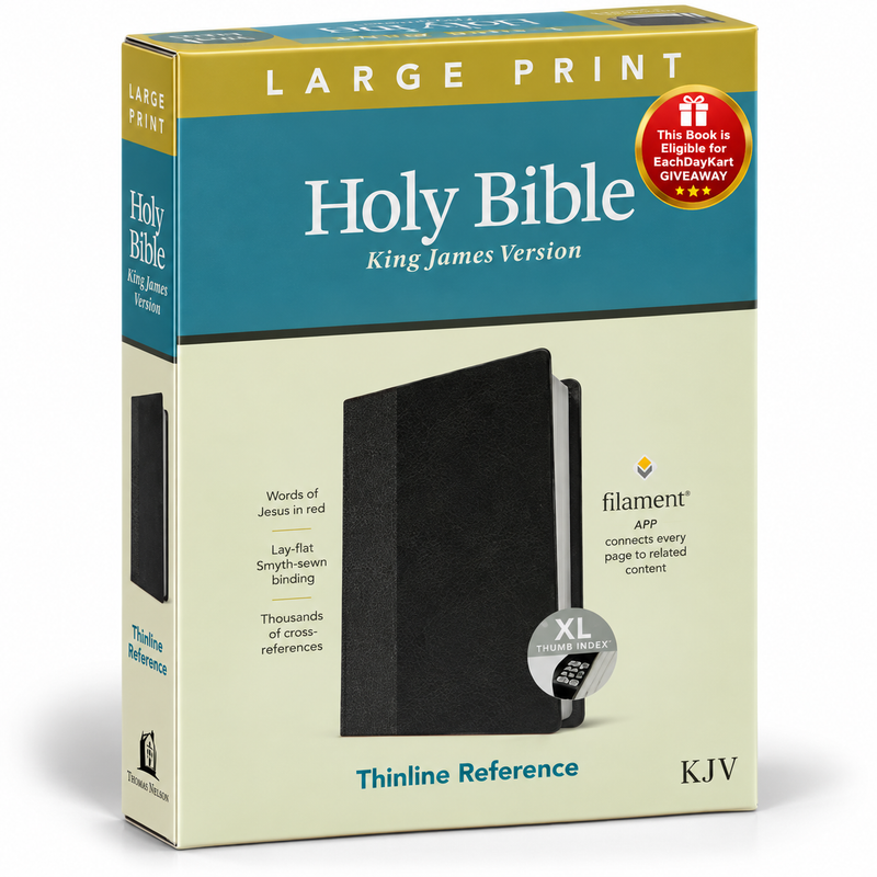 KJV Large Print Thinline Reference Bible Filament Enabled Imitation Leather English Bible