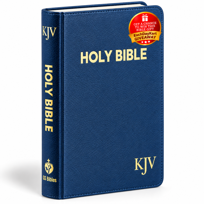 KJV Compact Pearl Vinyl Blue English Bible