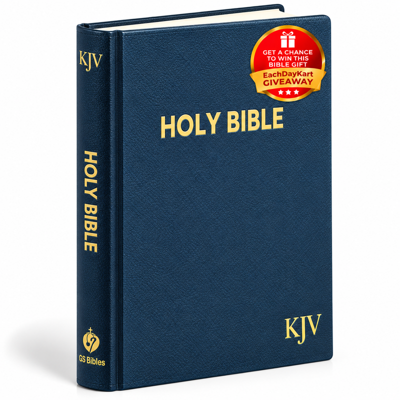 KJV Medium Pearl Vinyl Blue English Bible