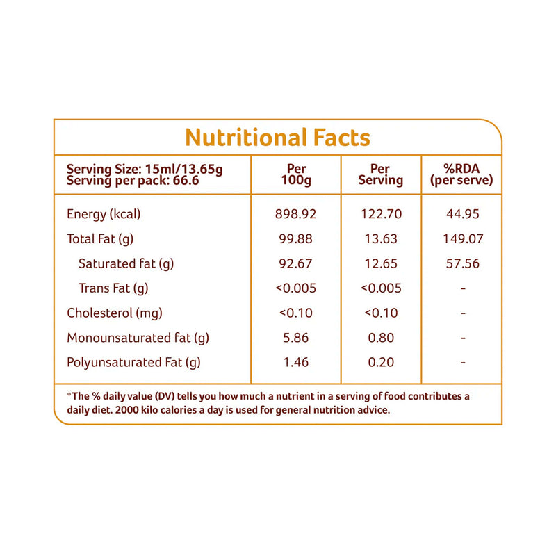 Cold Pressed Coconut Oil 1kg by Organic Tattva