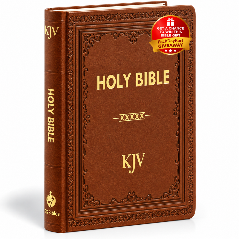 KJV Holy Bible Medium Polyurethane Ginger English Bible