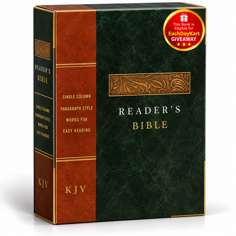 KJV Readers Bible Black Brown Tooled LeatherTouch English Bible