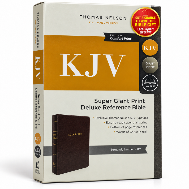 KJV Holy Bible Super Giant Print Reference Imitation Leather Red Letter English Bible