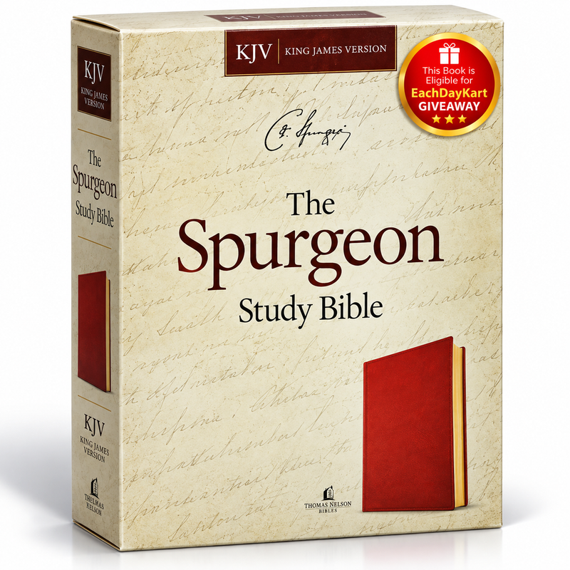 KJV Spurgeon Study Bible Crimson LeatherTouch English Bible
