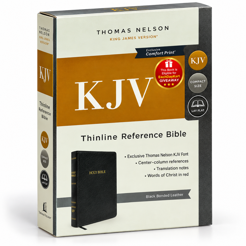 KJV Holy Bible Thinline Reference Comfort Print Bonded Leather English Bible