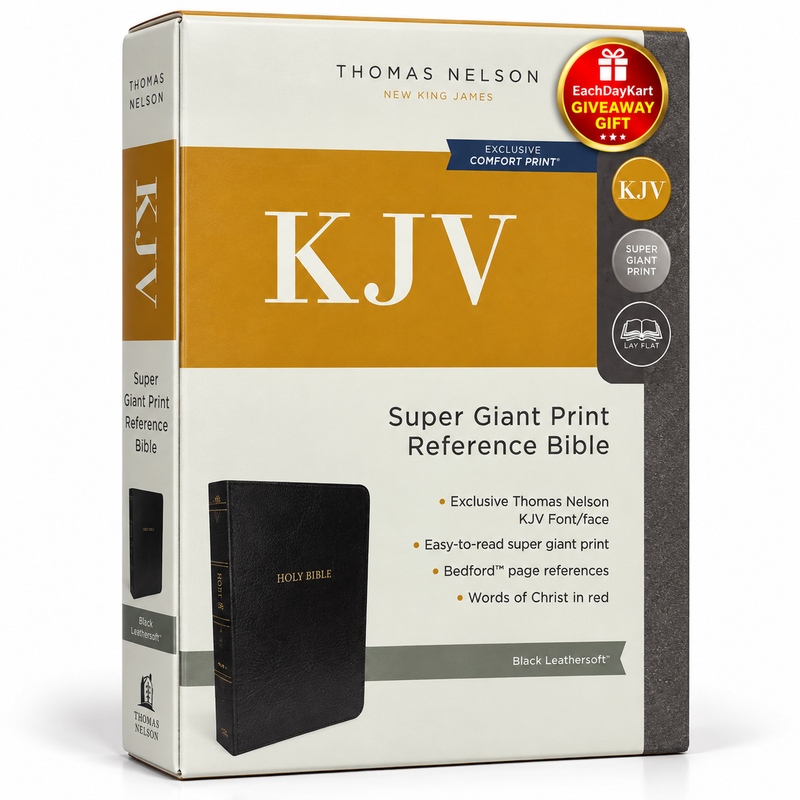 KJV Holy Bible Super Giant Print Reference Bible Imitation Leather Red Letter
