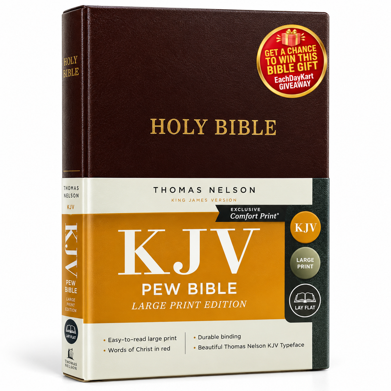 KJV Pew Bible Large Print Hardcover King James Version English Bible