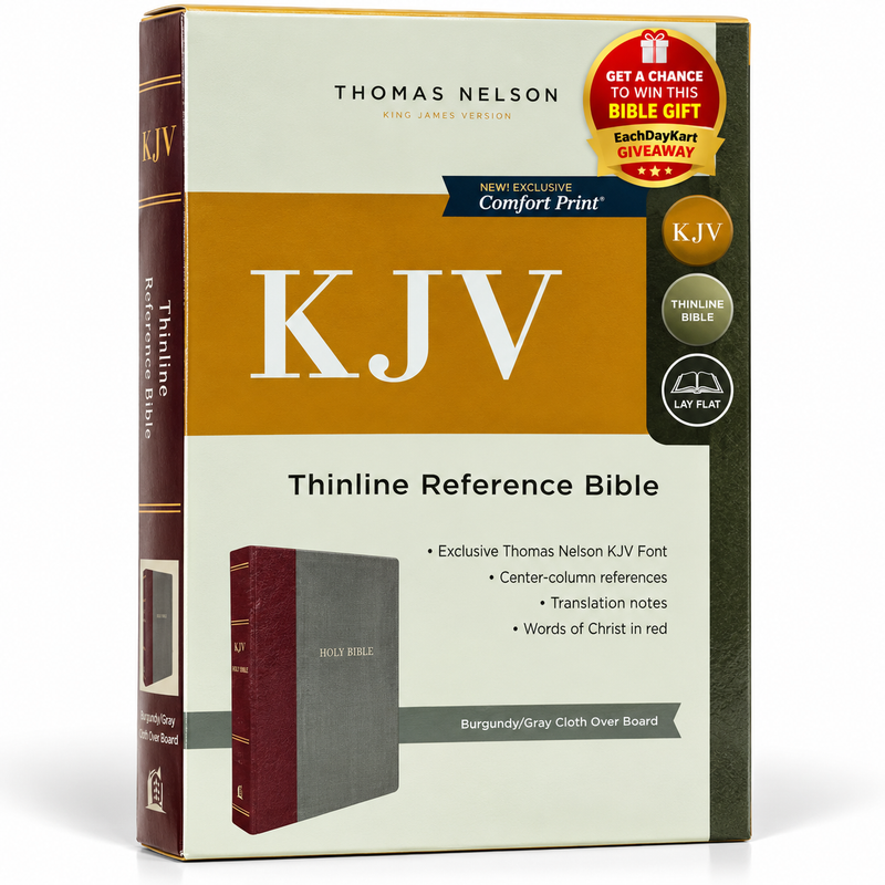 KJV Thinline Reference Bible Hardcover Comfort Print Red Letter English Bible