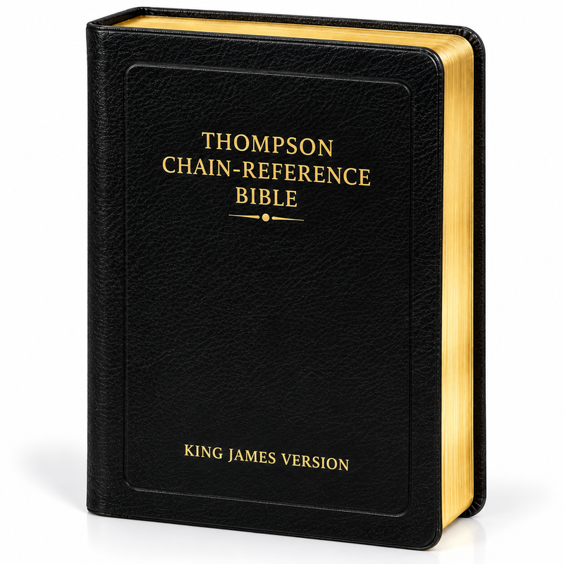 KJV Thompson Chain Reference Bible Gold Edges Bonded Leather English Bible