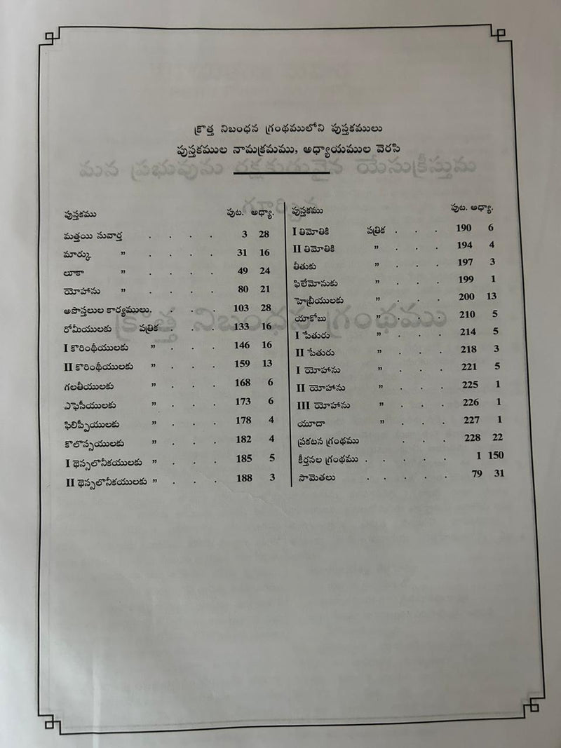 New Testament Bible in Telugu by BSI - Telugu Bibles