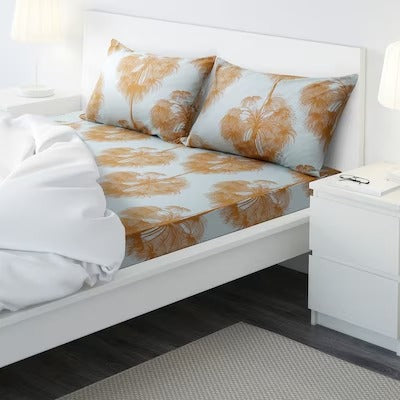 IKEA ANGLATRUMPET Flat sheet and pillowcase, yellow | IKEA Bedsheets | IKEA Home textiles | Eachdaykart
