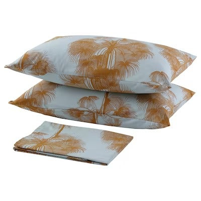 IKEA ANGLATRUMPET Flat sheet and pillowcase, yellow | IKEA Bedsheets | IKEA Home textiles | Eachdaykart