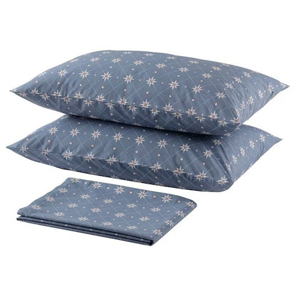 IKEA AKERJORDFLY Flat sheet and pillowcase, blue | IKEA Bedsheets | IKEA Home textiles | Eachdaykart