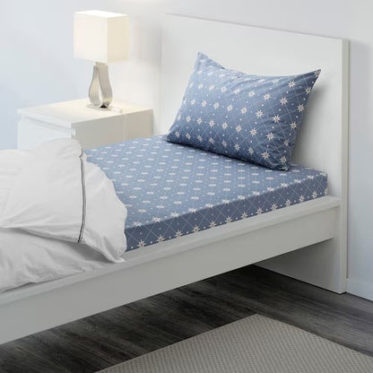 IKEA AKERJORDFLY Flat sheet and pillowcase, blue | IKEA Bedsheets | IKEA Home textiles | Eachdaykart