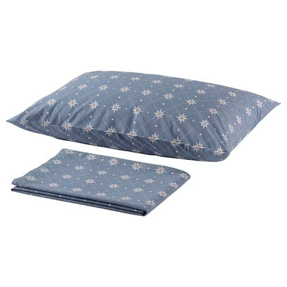 IKEA AKERJORDFLY Flat sheet and pillowcase, blue | IKEA Bedsheets | IKEA Home textiles | Eachdaykart