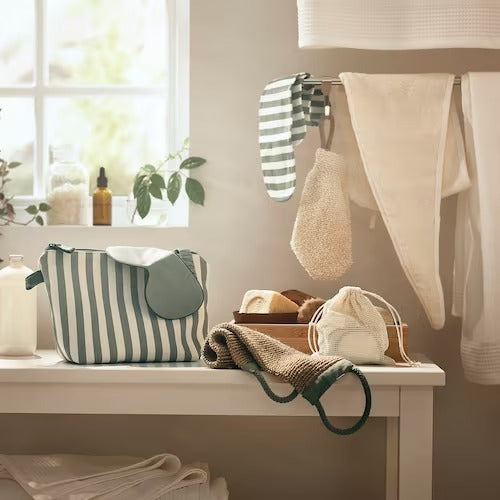 IKEA AKERRATTIKA Reusable cleansing pads with bag, white/green | IKEA Spa accessories | IKEA Home textiles | Eachdaykart