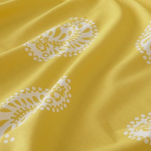 IKEA AROMATISK Flat sheet and 2 pillowcase, yellow | IKEA Bedsheets | IKEA Home textiles | Eachdaykart