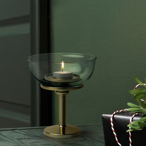 IKEA AROMATISK Tealight holder with stand, glass | IKEA Candle holders | IKEA Decoration | Eachdaykart