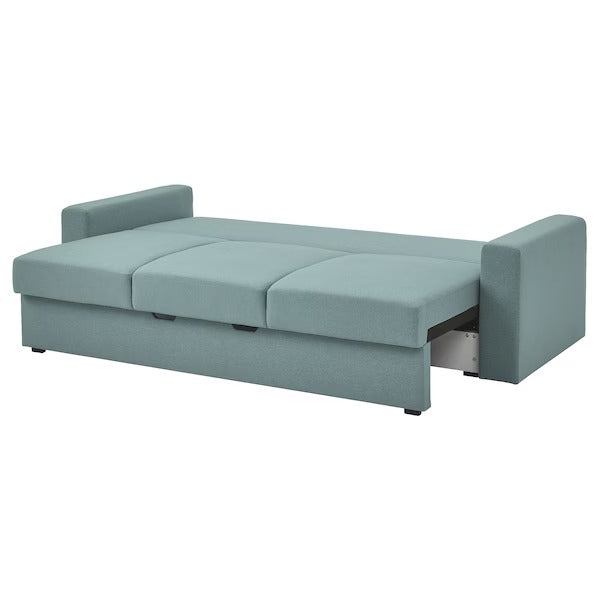 IKEA Barslov 3 seat sofa bed tibbleby light grey turquoise