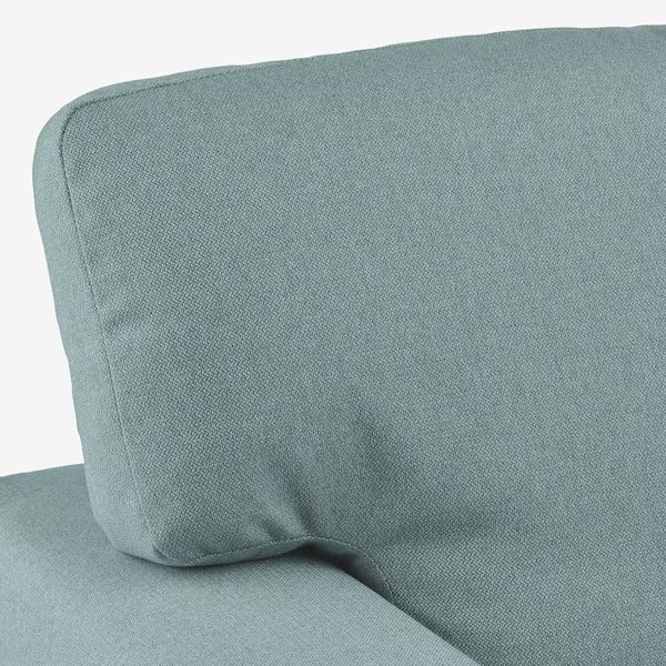 IKEA Barslov 3 seat sofa bed with chaise longue tibbleby light grey turquoise