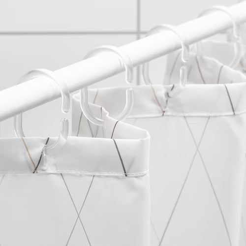 IKEA BASTSJON Shower curtain, white/grey/beige | IKEA Showers | IKEA Bathroom products | Eachdaykart