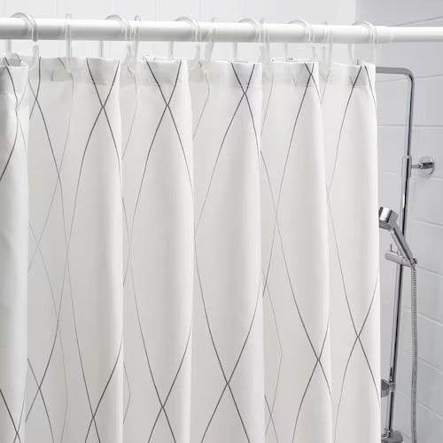 IKEA BASTSJON Shower curtain, white/grey/beige | IKEA Showers | IKEA Bathroom products | Eachdaykart